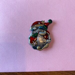 Festive Santa Claus Brooch